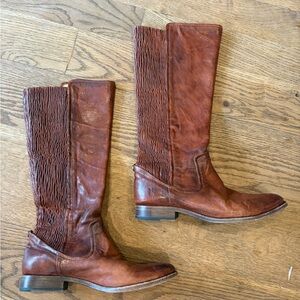 Frye Melissa Scrunch Tall Riding Boots. Size 8 cognac